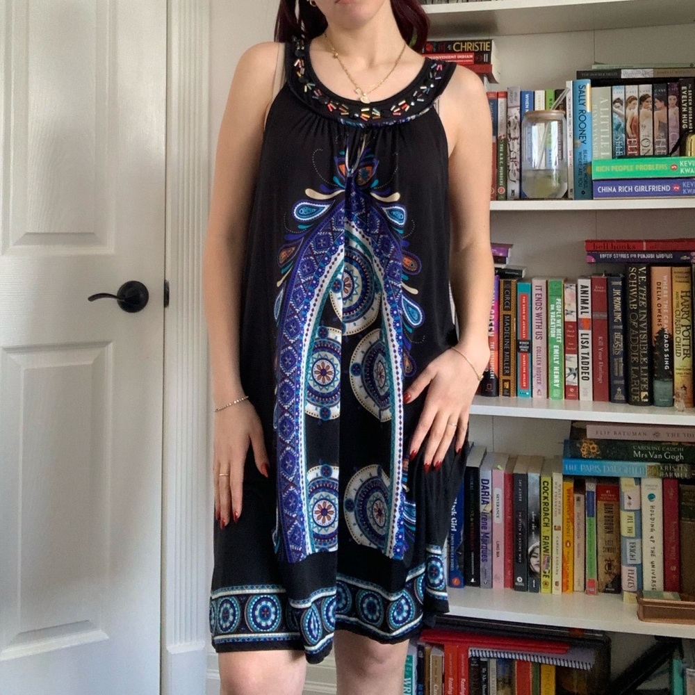 Flowy patterned dress, bought in Italy!